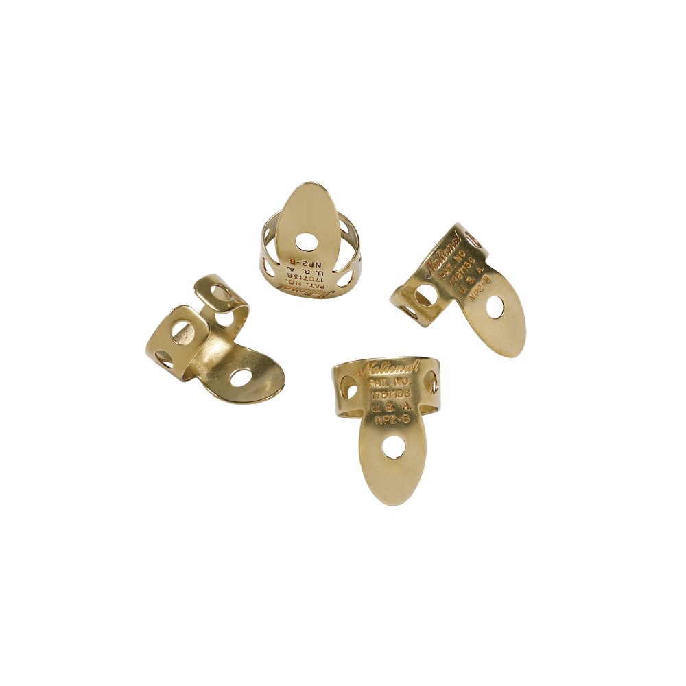 National Finger Pick - Brass - 4 Pack