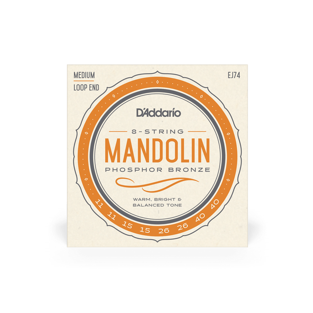 Loop End Mandolin Strings D'Addario EJ74 Phosphor Bronze Loop End Mandolin Strings - .011-.040 M ...