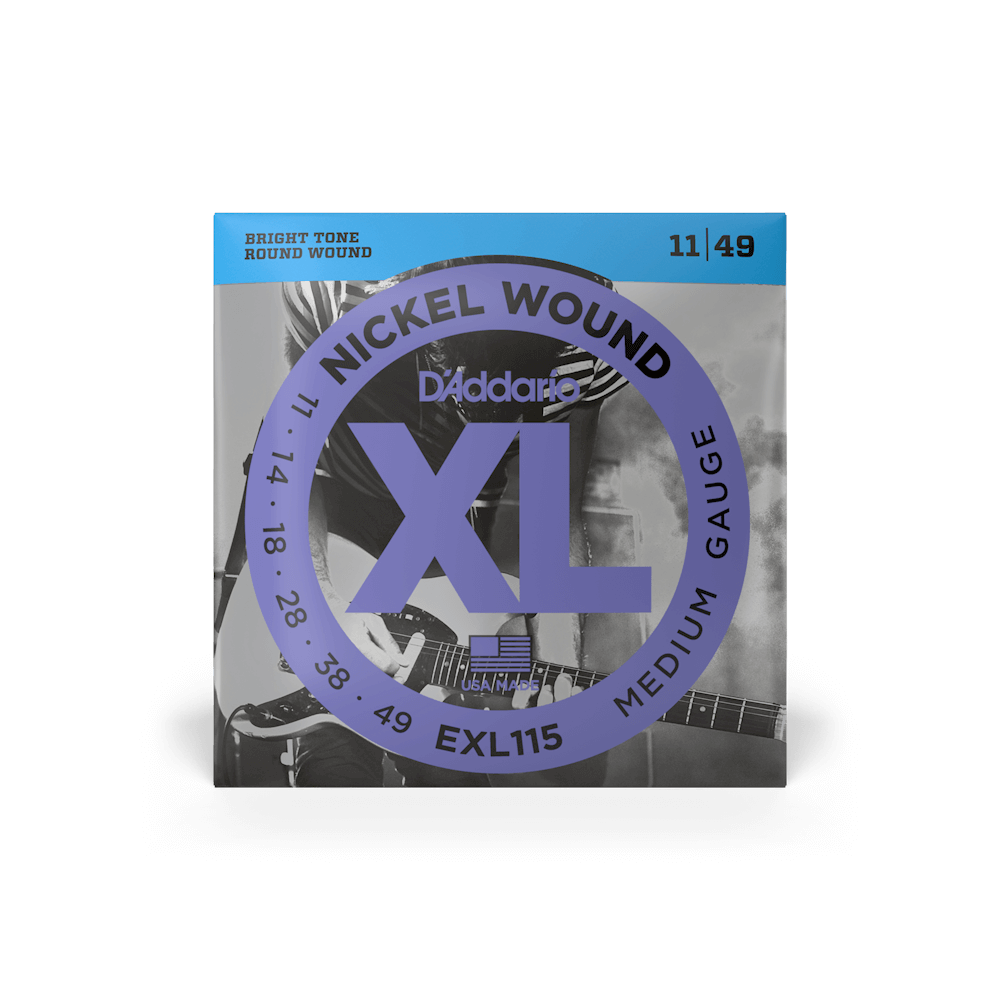 D'Addario EXL115 XL Nickel Wound Electric Guitar Strings - .011-.049 Medium